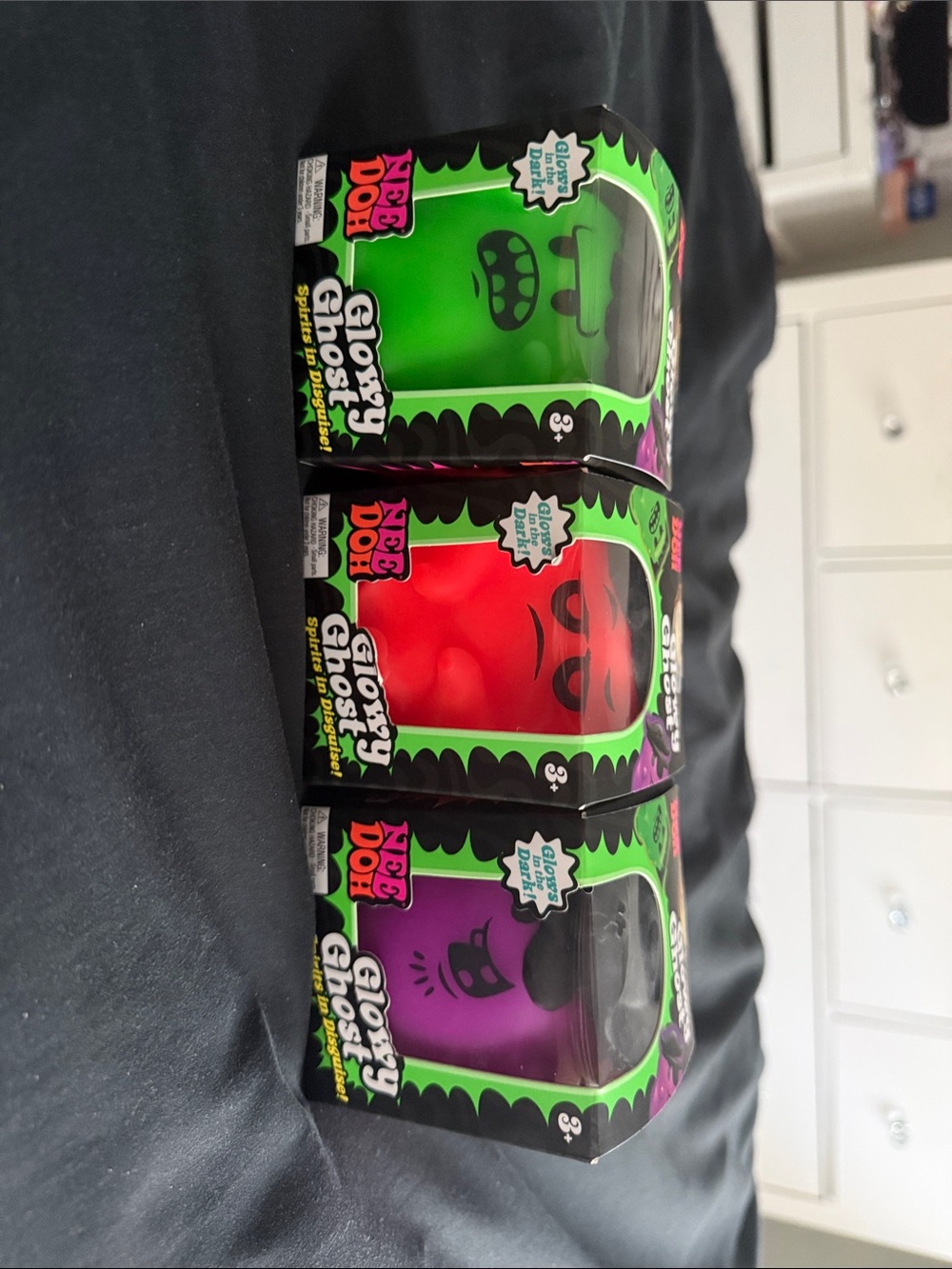 Limited edition 👻 NEE DOH Glowy Ghost - Green, Red, Purple, 3 SOLD ALL TOGETHER.